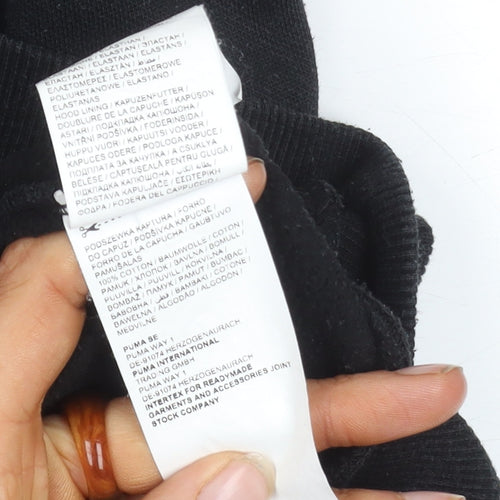 Puma Men's Black XS Pullover Hoodie with Logo