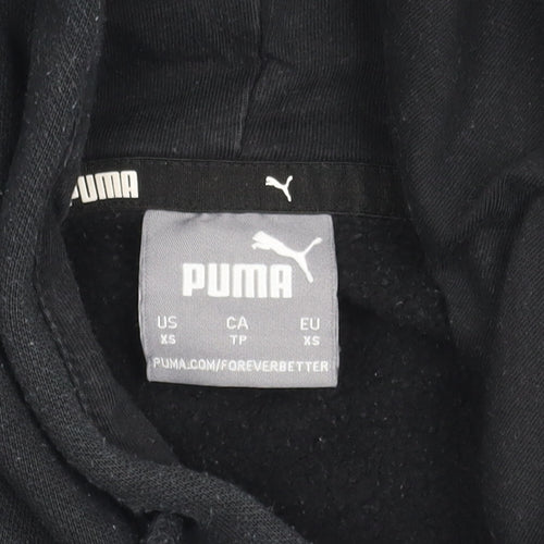 Puma Men's Black XS Pullover Hoodie with Logo