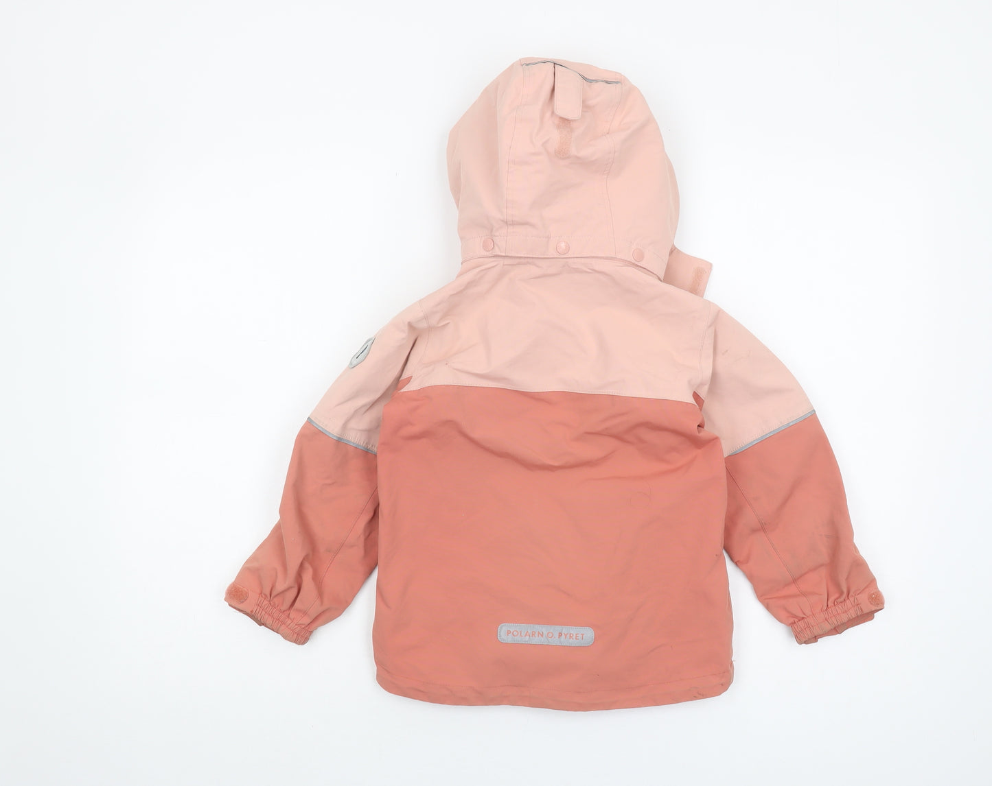 Polarn O. Pyret Girls Pink 4-5 Anorak Jacket, Waterproof, 110