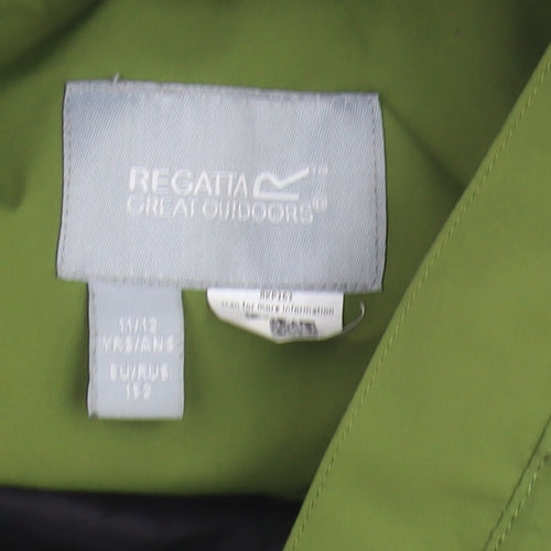 Regatta Boys Green Hooded Parka Coat, 11-12 Years, Winter