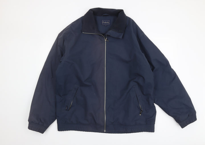 Farah Men's Blue Full Zip Basic Jacket Size L