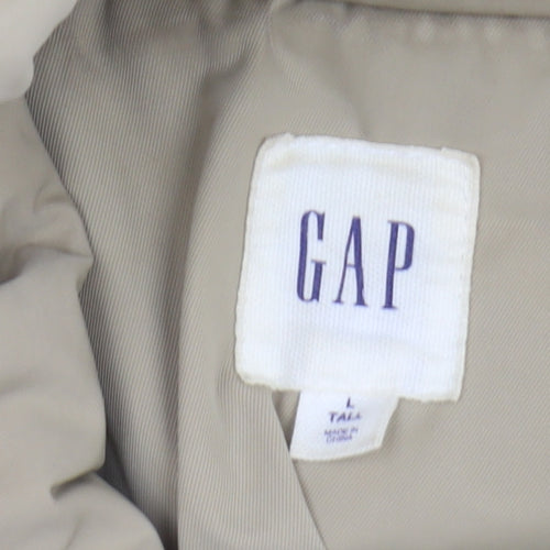GAP Men's Beige Hooded Parka Jacket Size L