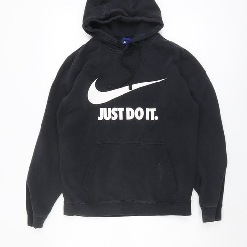 Nike Unisex Black Pullover Hoodie S - Just Do It Logo