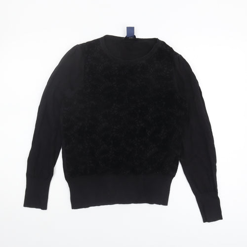 Oasis Women’s Black Pullover Jumper, Crew Neck, Size S
