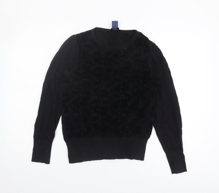 Oasis Women’s Black Pullover Jumper, Crew Neck, Size S