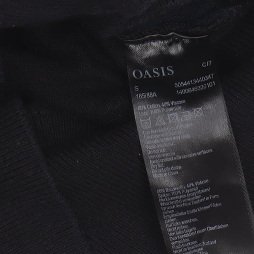 Oasis Women’s Black Pullover Jumper, Crew Neck, Size S