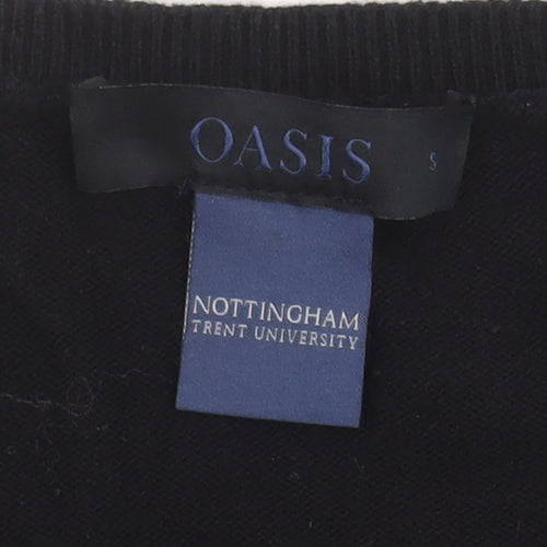 Oasis Women’s Black Pullover Jumper, Crew Neck, Size S
