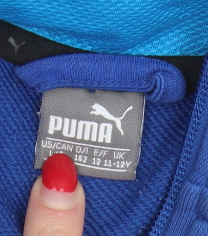 PUMA Boys Blue Full Zip Hoodie 11-12 Years