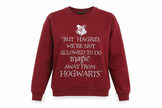 Front view of Harry Potter Women's Red Pullover Sweatshirt, size 8