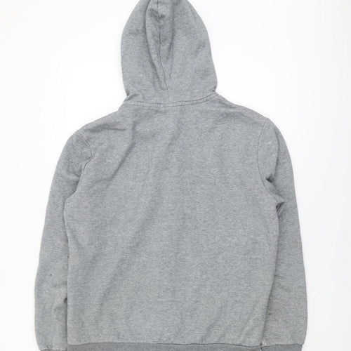 Puma Men's Grey Full Zip Hoodie, Size M, Logo Accent