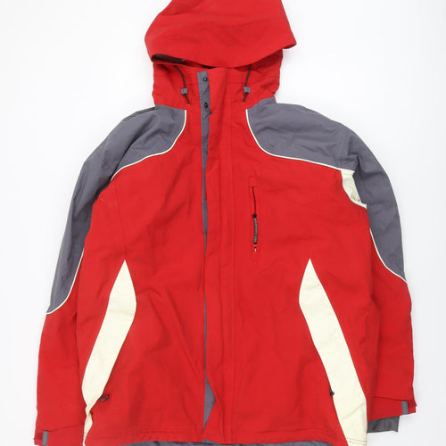 Marks and Spencer Men's Red Hooded Jacket L