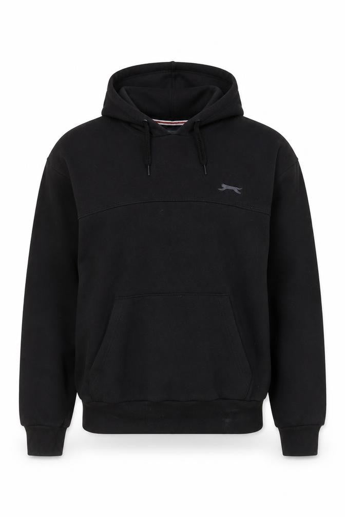Front view of Slazenger Men's Black Pullover Hoodie, size M