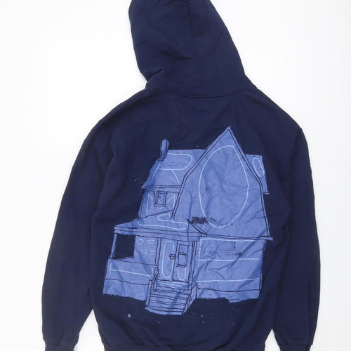 Anvil Men's Blue Full Zip Hoodie S - Hooded & Graphic Print