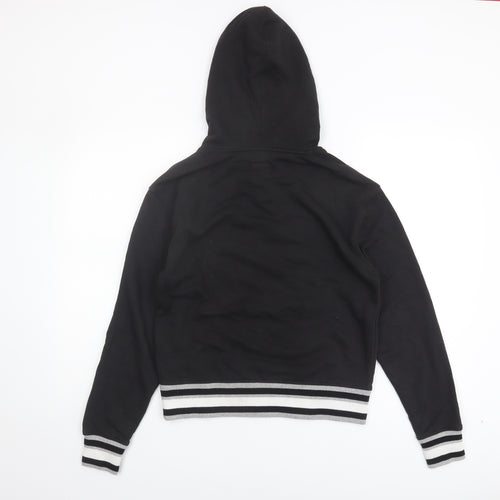 Champion Women's Black Hoodie Size S, Logo, Drawstring