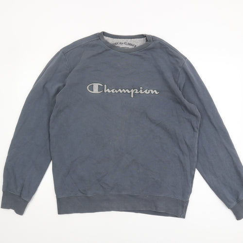 Champion Men's Blue Pullover Sweatshirt - Size L