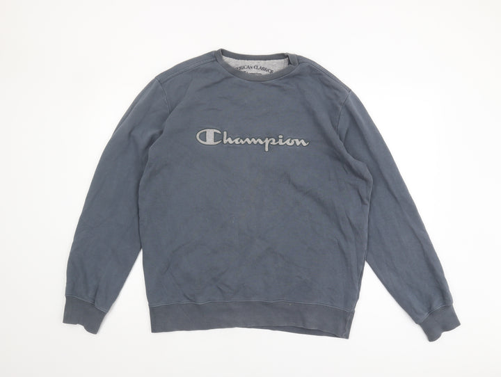 Champion Men's Blue Pullover Sweatshirt - Size L