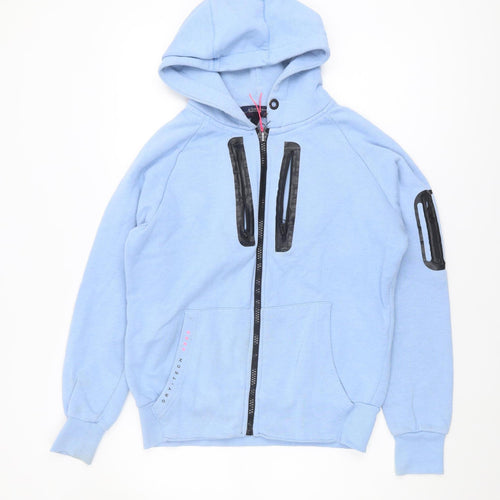 Geographical Norway Blue Unisex Hoodie, Zip Up, Cotton Blend