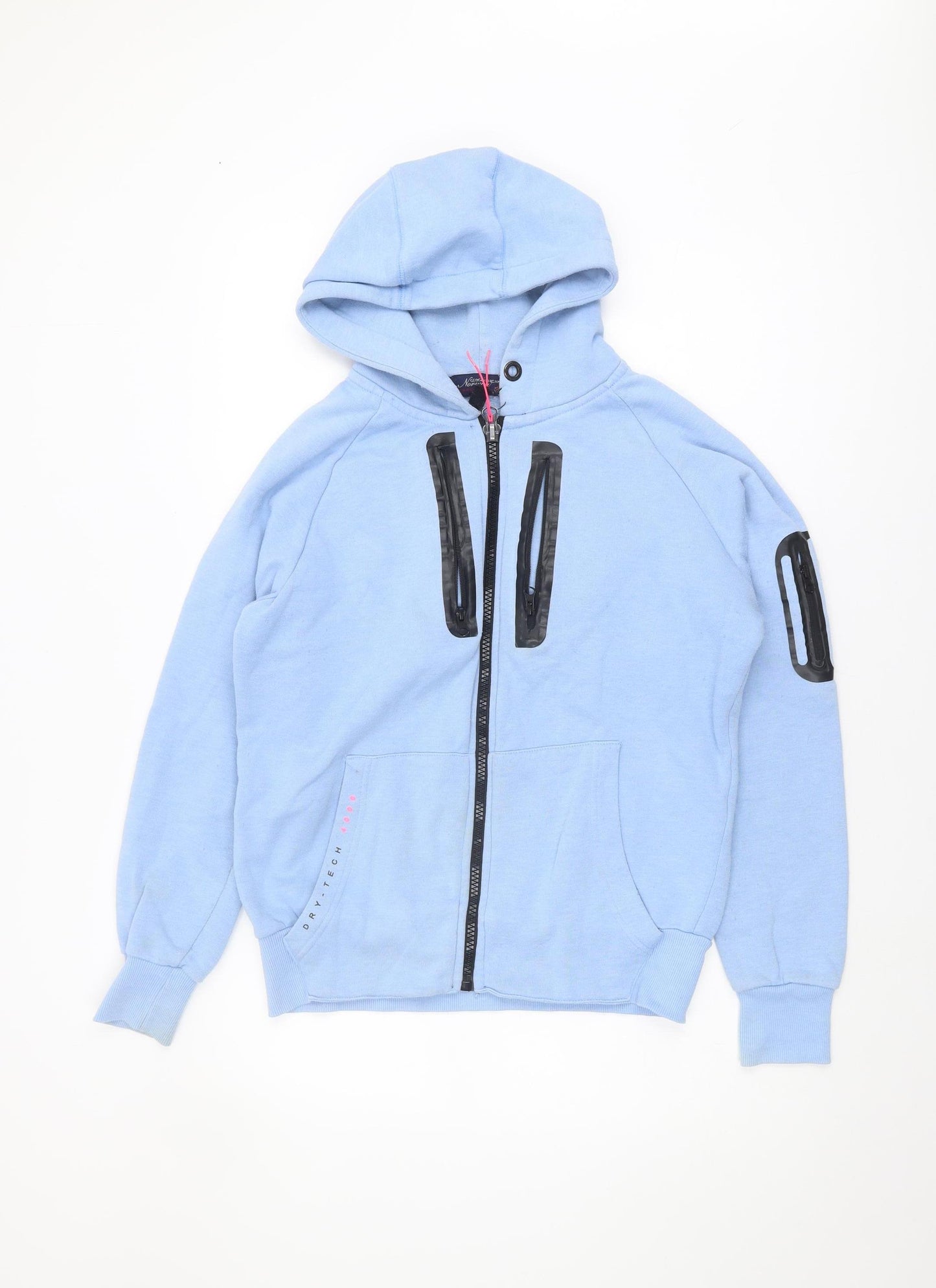 Geographical Norway Blue Unisex Hoodie, Zip Up, Cotton Blend