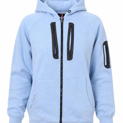 Geographical Norway Blue Unisex Hoodie, Zip Up, Cotton Blend