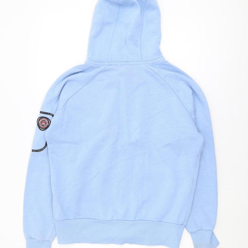 Geographical Norway Blue Unisex Hoodie, Zip Up, Cotton Blend