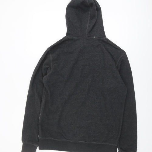 HUF Men's Black Hoodie, Size S, Logo Pullover Fleece