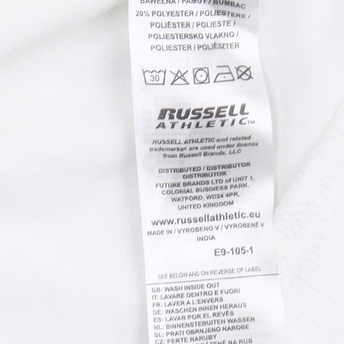 Russell Athletic Unisex White XS Pullover Hoodie