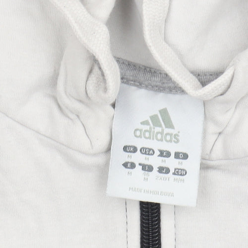Adidas Unisex Black Grey Full Zip Hoodie M