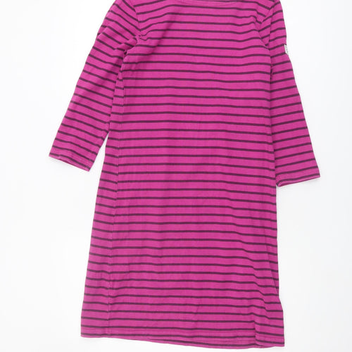 Joules Women's Pink Striped Shift Dress Size 10