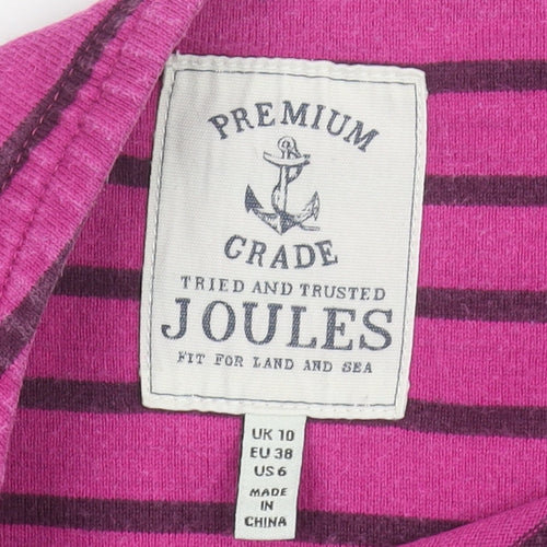 Joules Women's Pink Striped Shift Dress Size 10