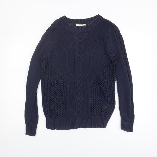 Oasis Women's Blue Cable-Knit Pullover Jumper, Size S