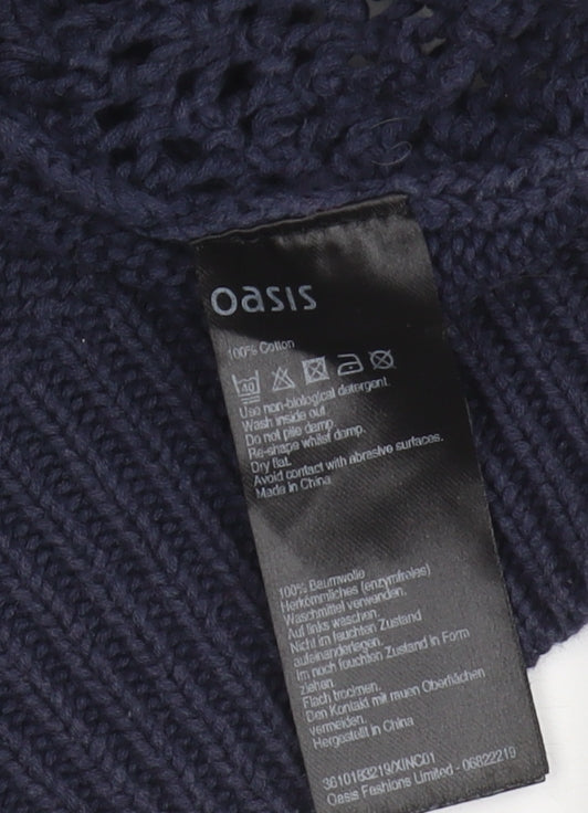 Oasis Women's Blue Cable-Knit Pullover Jumper, Size S