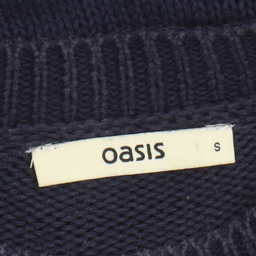 Oasis Women's Blue Cable-Knit Pullover Jumper, Size S