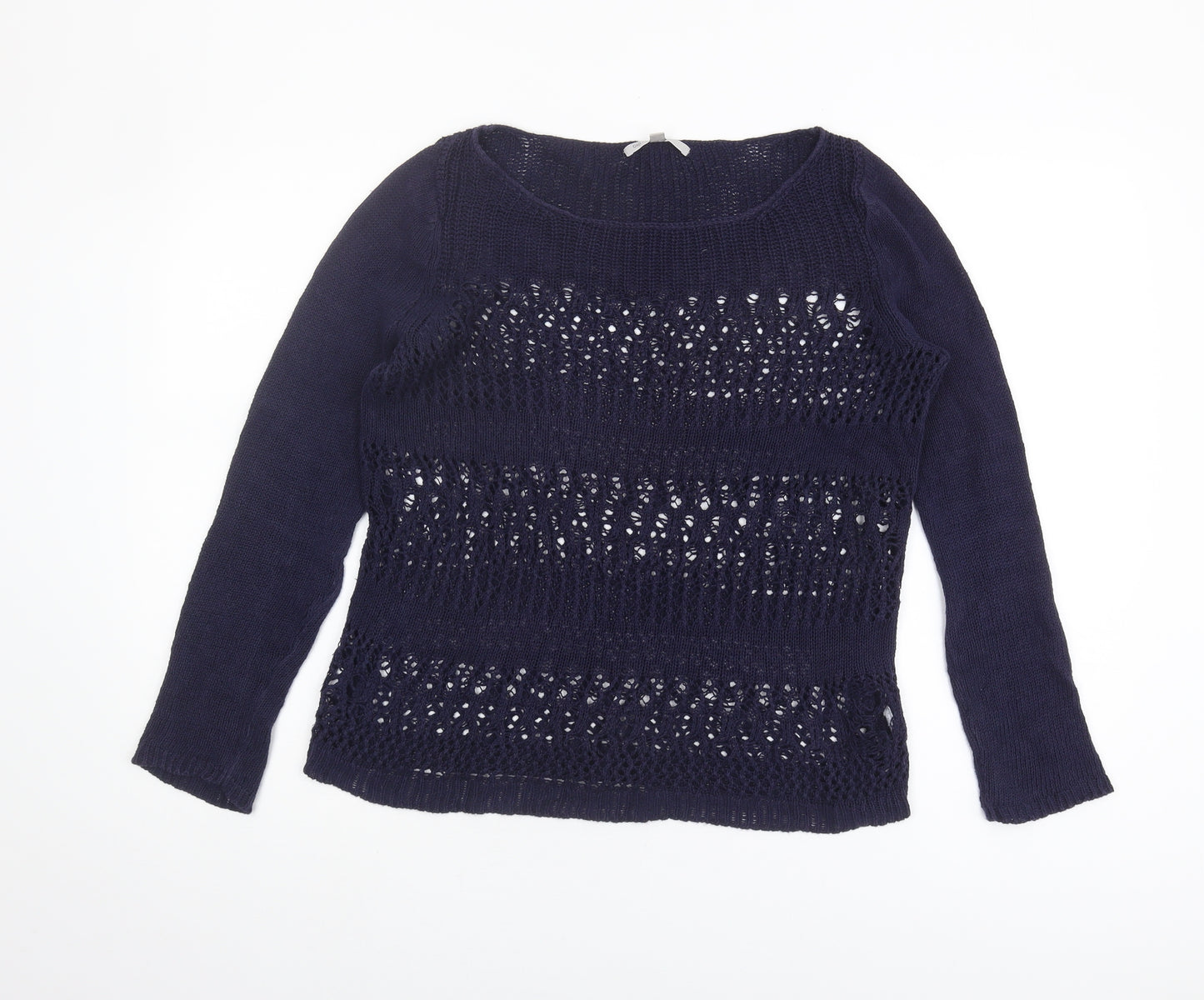 Gap Women’s Blue Open-Knit Pullover Jumper XS