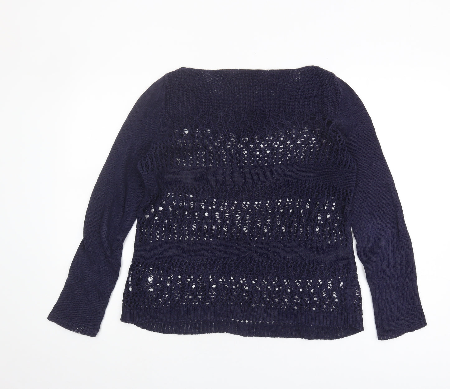 Gap Women’s Blue Open-Knit Pullover Jumper XS