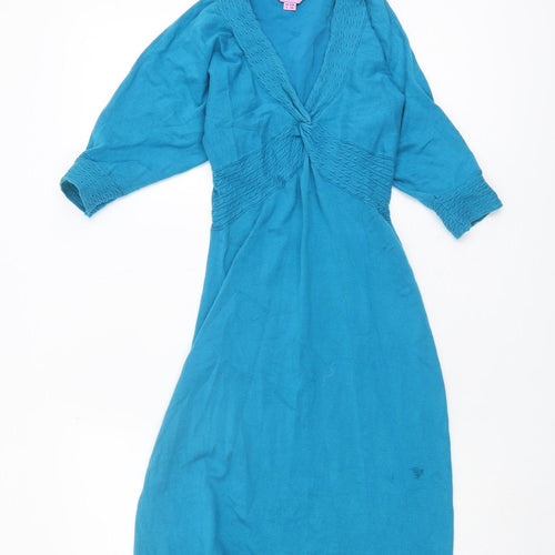 Monsoon Petite Blue Women's Dress Size 6