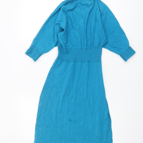 Monsoon Petite Blue Women's Dress Size 6