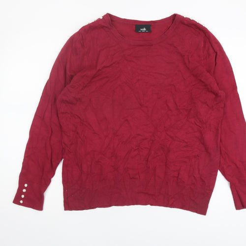 Wallis Women's Red Pullover Jumper Size 18