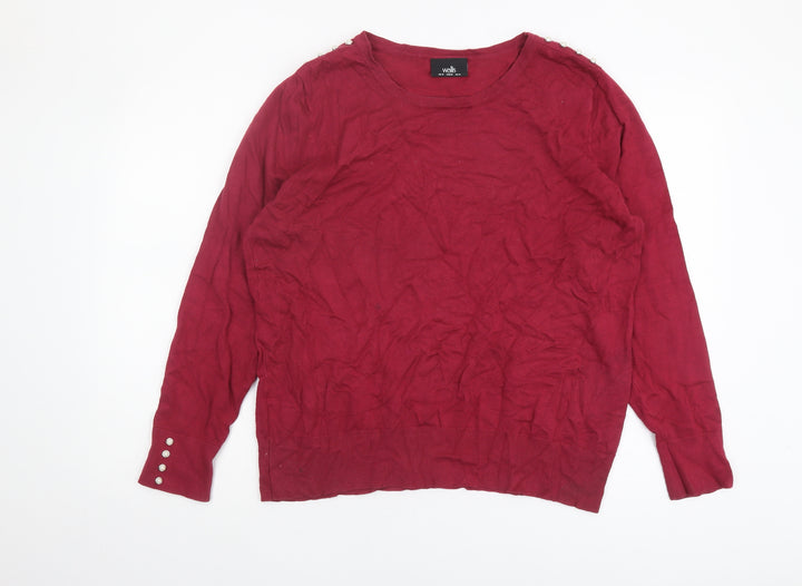 Wallis Women's Red Pullover Jumper Size 18