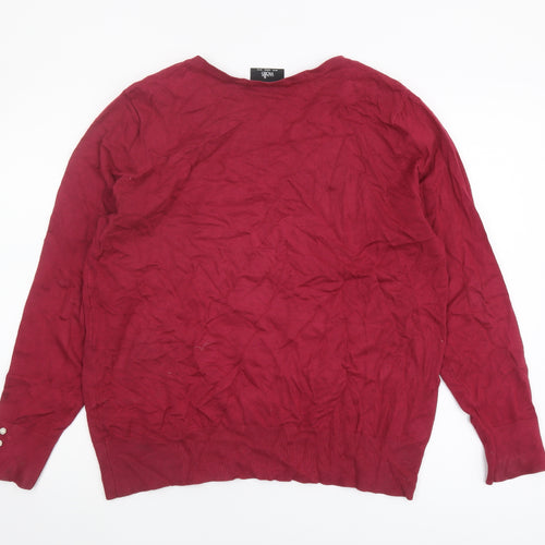 Wallis Women's Red Pullover Jumper Size 18