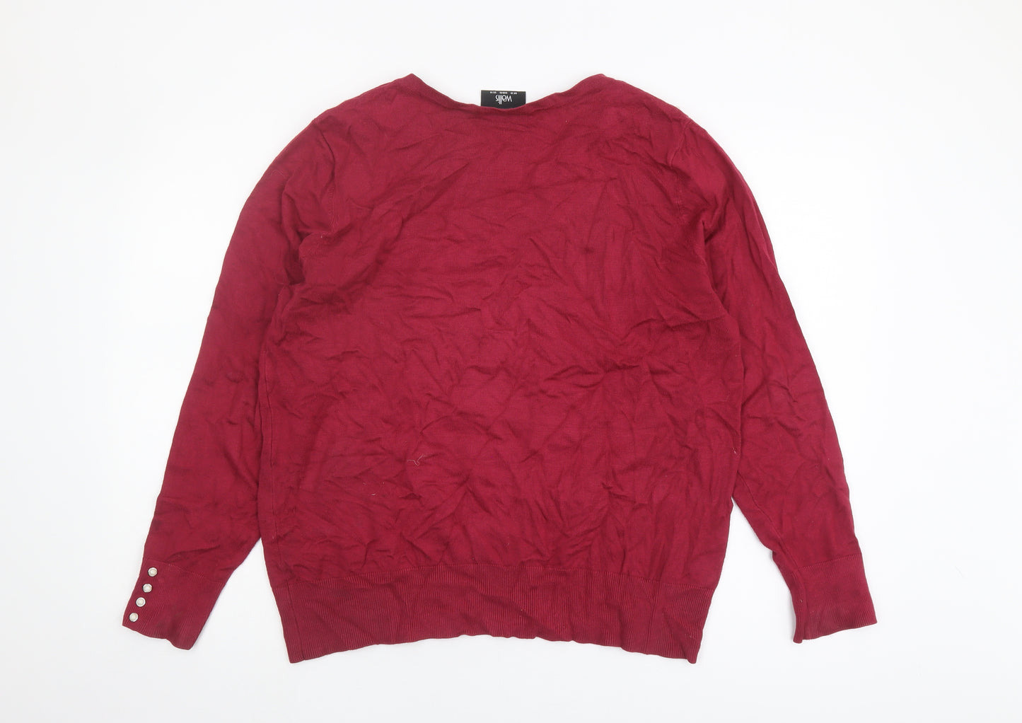 Wallis Women's Red Pullover Jumper Size 18