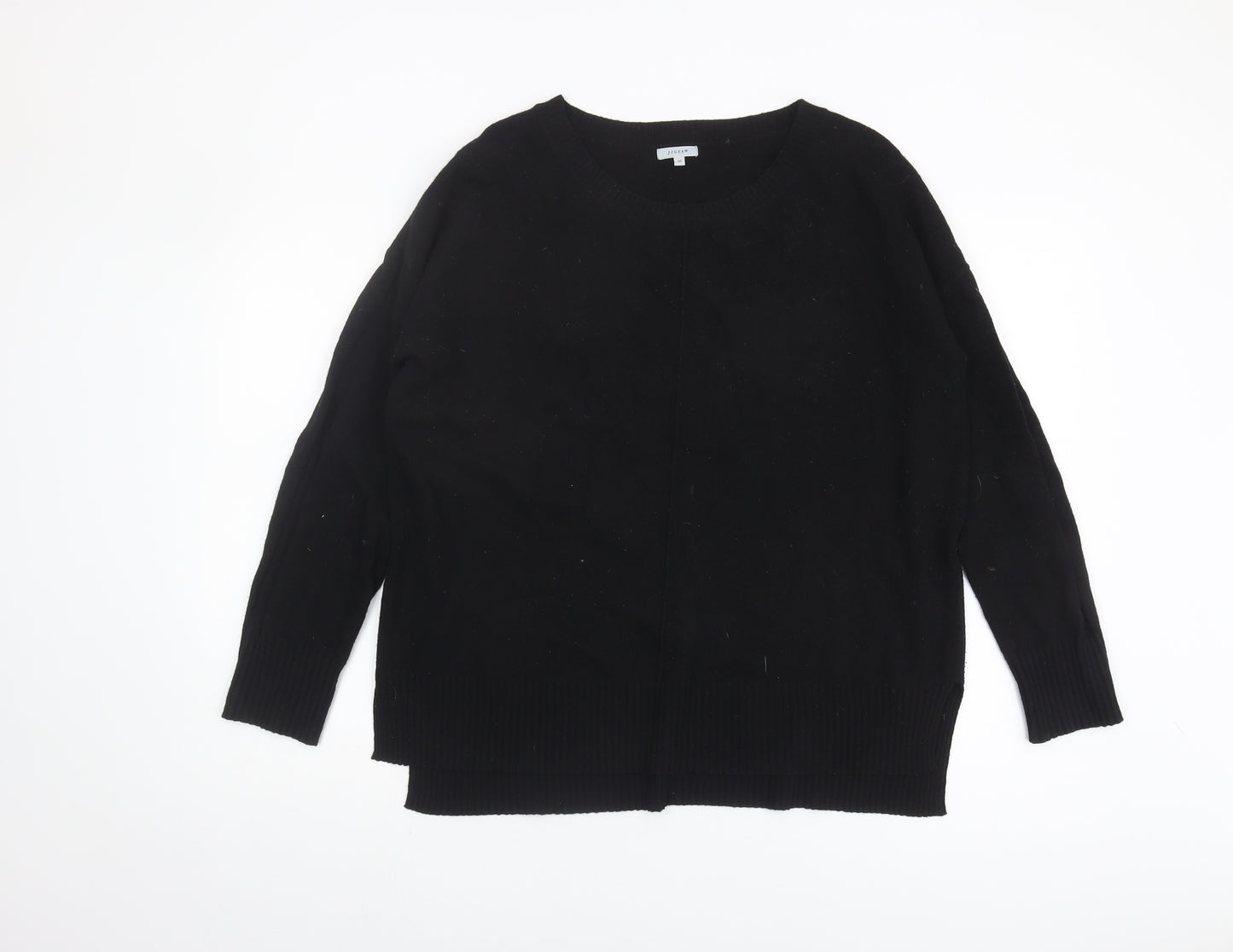 Jigsaw Women's Black M Pullover Wool Cashmere Jumper