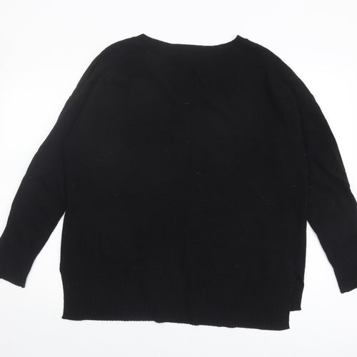 Jigsaw Women's Black M Pullover Wool Cashmere Jumper