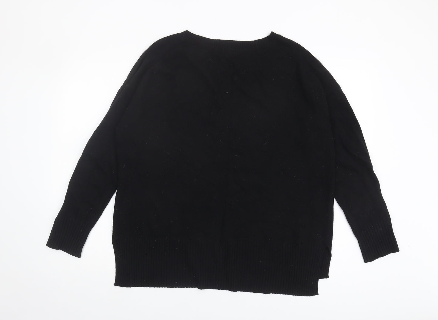 Jigsaw Women's Black M Pullover Wool Cashmere Jumper