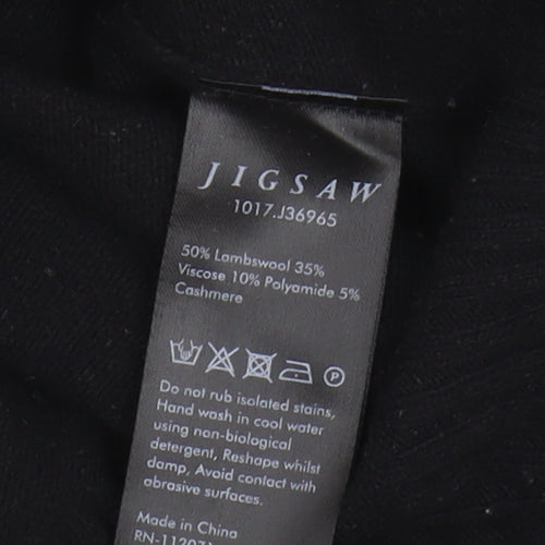 Jigsaw Women's Black M Pullover Wool Cashmere Jumper