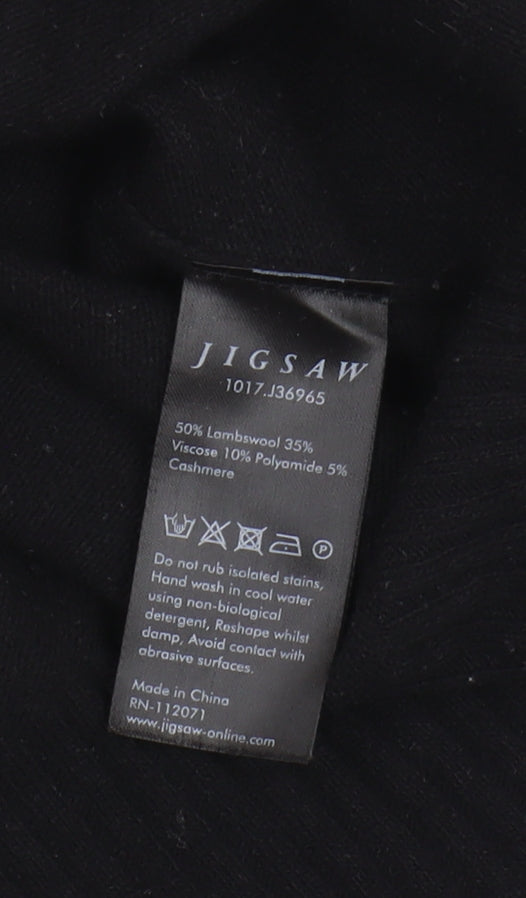 Jigsaw Women's Black M Pullover Wool Cashmere Jumper