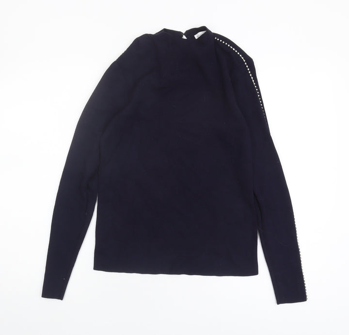 Warehouse Women's Blue Jumper Size 10 Long Sleeve