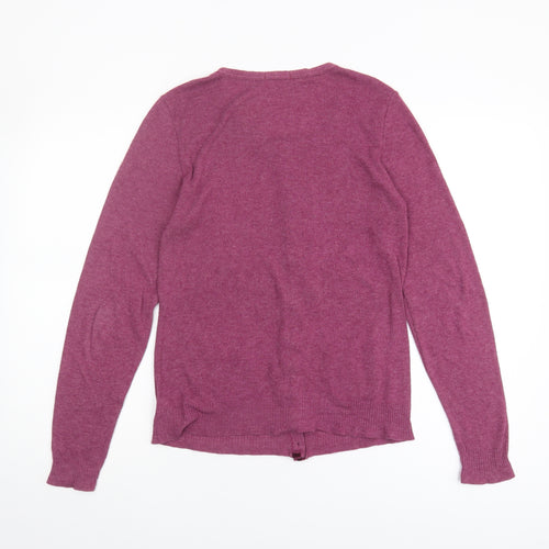 Jigsaw Women's Purple Cardigan, Size L, Round Neck