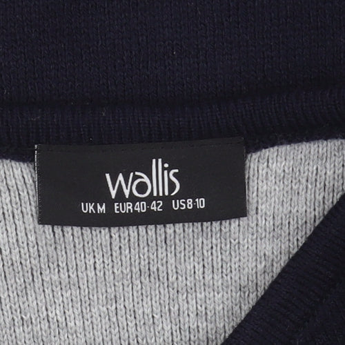 Wallis Women's Blue Open Front Cardigan Medium Size Knit