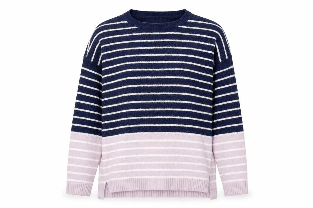 Front view of FatFace Women's Multicoloured Striped Jumper, size 10