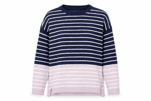 Front view of FatFace Women's Multicoloured Striped Jumper, size 10
